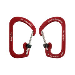   CSLA2-10-R6 SlideLock® reteszelhető alumínium karabiner #2 - Piros. Teherbírás: 4,5 kg.