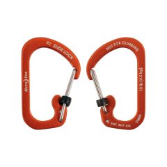   CSLA2-19-R6 SlideLock® reteszelhető alumínium karabiner #2 - Narancsszín. Teherbírás: 4,5 kg.