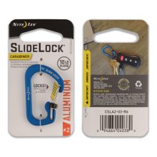CSLA3-03-R6 SlideLock® reteszelhető alumínium karabiner #3 - Kék. Teherbírás: 11 kg.