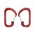   CSLA4-10-R6 SlideLock® reteszelhető alumínium karabiner #4 - Piros. Teherbírás: 34 kg.