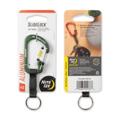   CSLAW3-08-R6 SlideLock® Reteszelhető Kulcstartó Alumínium - Olívzöld
