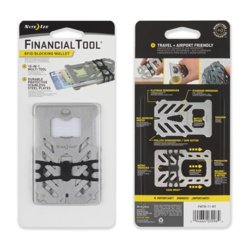 FMTR-11-R7 RFID blokkolós "pénztárca multiszerszám", ezüst