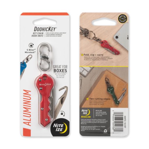 KMTC-10-R7 DoohicKey vágóhorog-zsebkés, piros