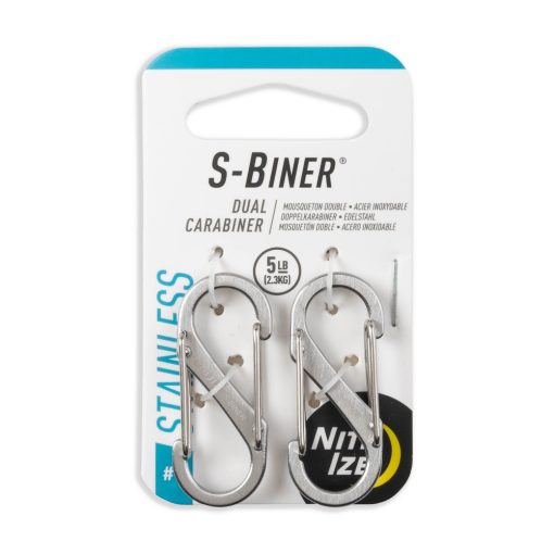 SB1-2PK-11 #1 S karabiner (max 2,2kg) - 2db, fémszínű