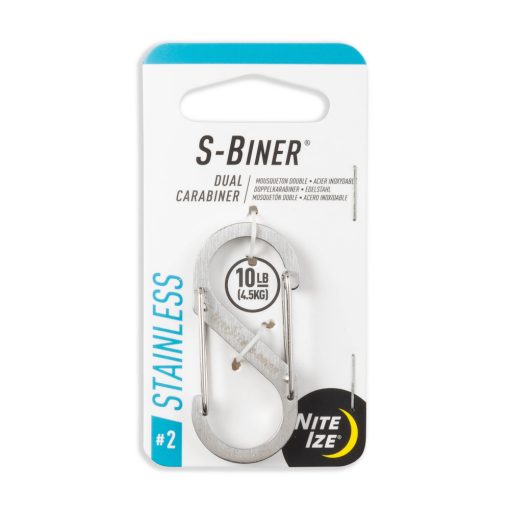 SB2-03-11 #2 S karabiner (max 4,5kg), fémszínű