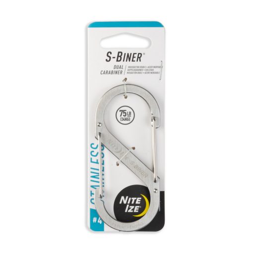 SB4-03-11  #4 S karabiner ( max 33kg), fémszínű