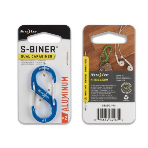 SBA2-03-R6 S-Biner® Alumínium S (dupla) Karabiner #2 - Kék