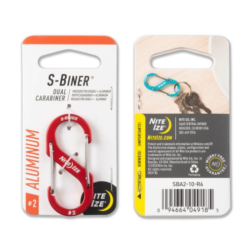 SBA2-10-R6 S-Biner® Alumínium S (dupla) Karabiner #2 - Piros
