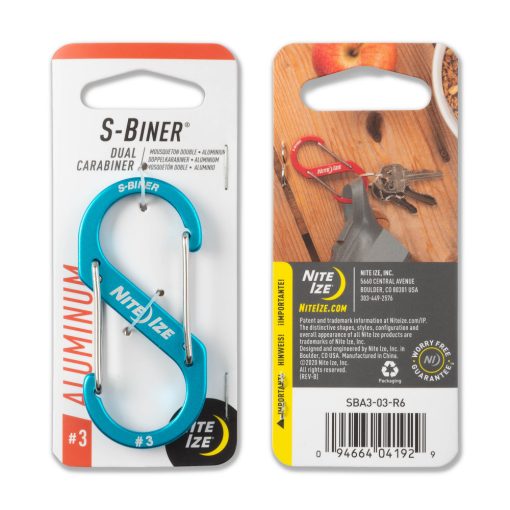SBA3-03-R6 S-Biner® Alumínium S (dupla) Karabiner #3 - Kék