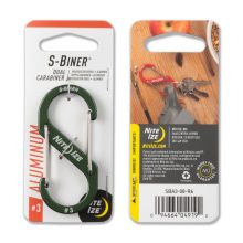 SBA3-08-R6 S-Biner® Alumínium S (dupla) Karabiner #3 - Olívzöld