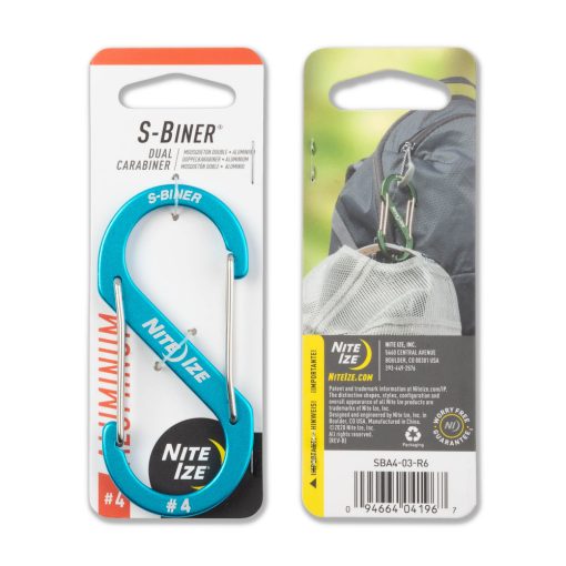 SBA4-03-R6 S-Biner® Alumínium S (dupla) Karabiner #4 - Kék