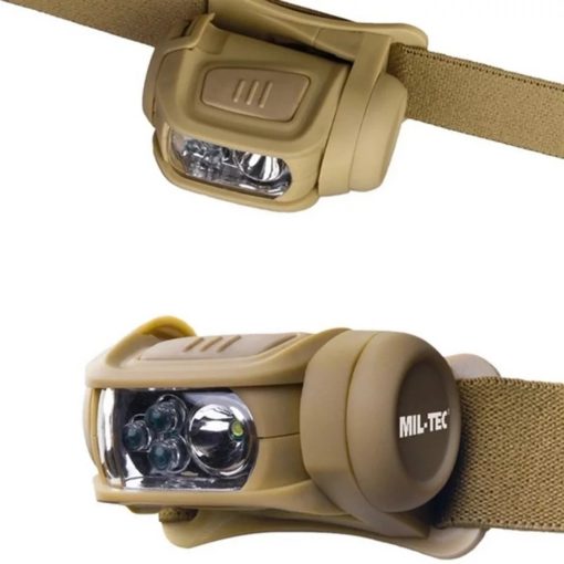 Mil-Tec 4-színű fejlámpa, coyote 